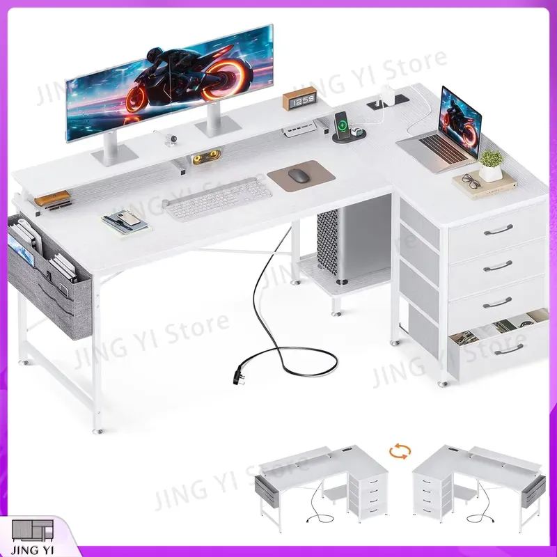 Office Furniture Outlet - Meja Komputer Bentuk L 160x80cm Meja