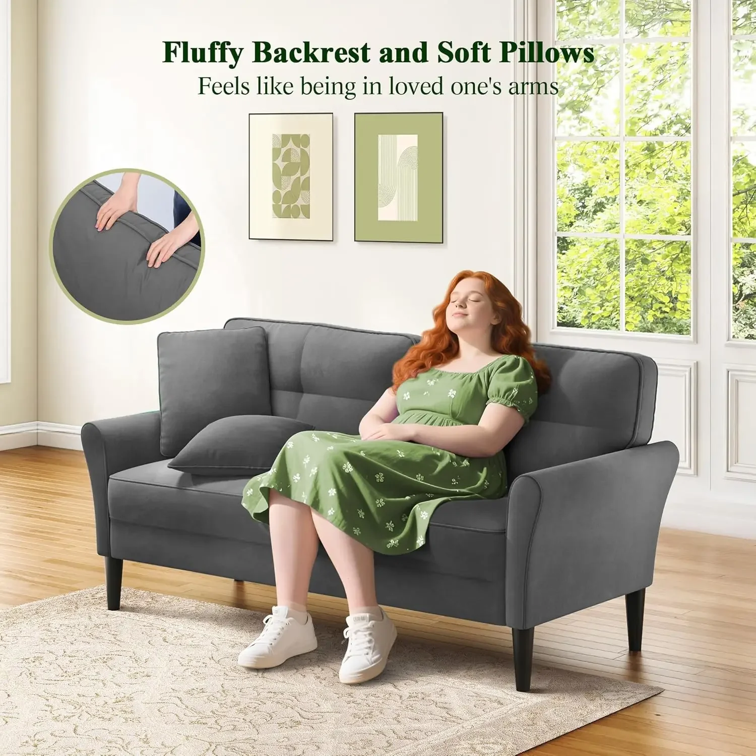 Office Furniture For Small Spaces - Sofa Loveseat 69 inci, Sofa Kecil