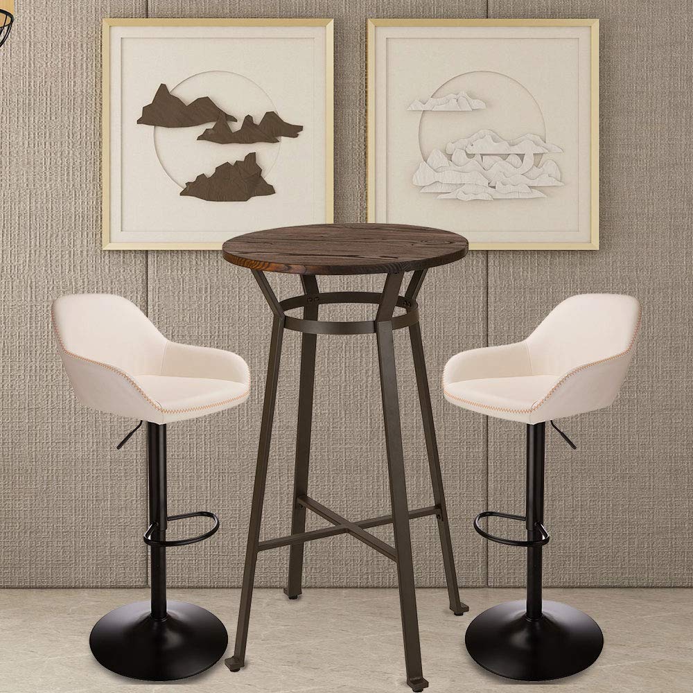 Office Furniture For Small Spaces - Set Meja Pub 3Pc & Kursi