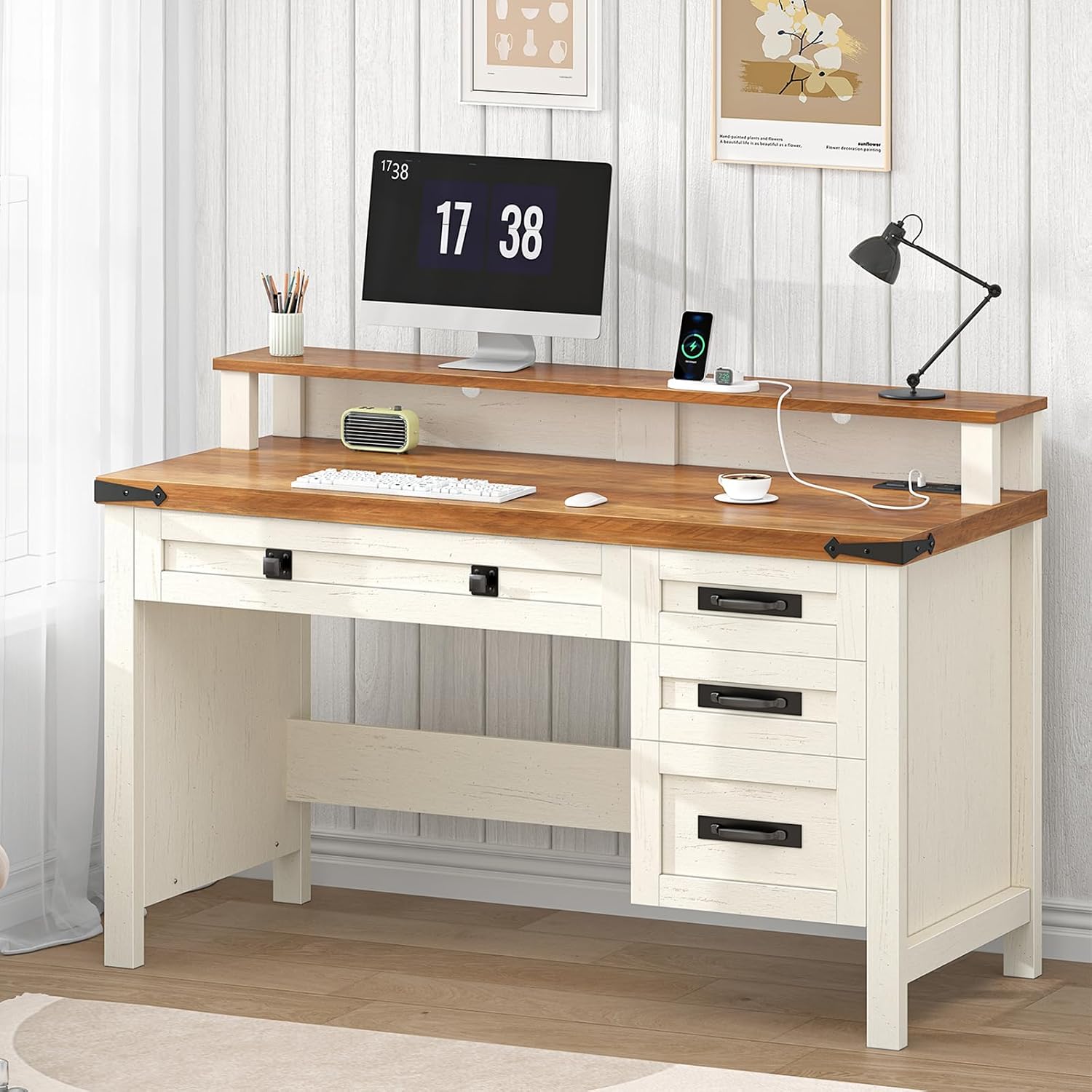 Office Furniture Outlet - Meja Komputer Gaya Farmhouse 47
