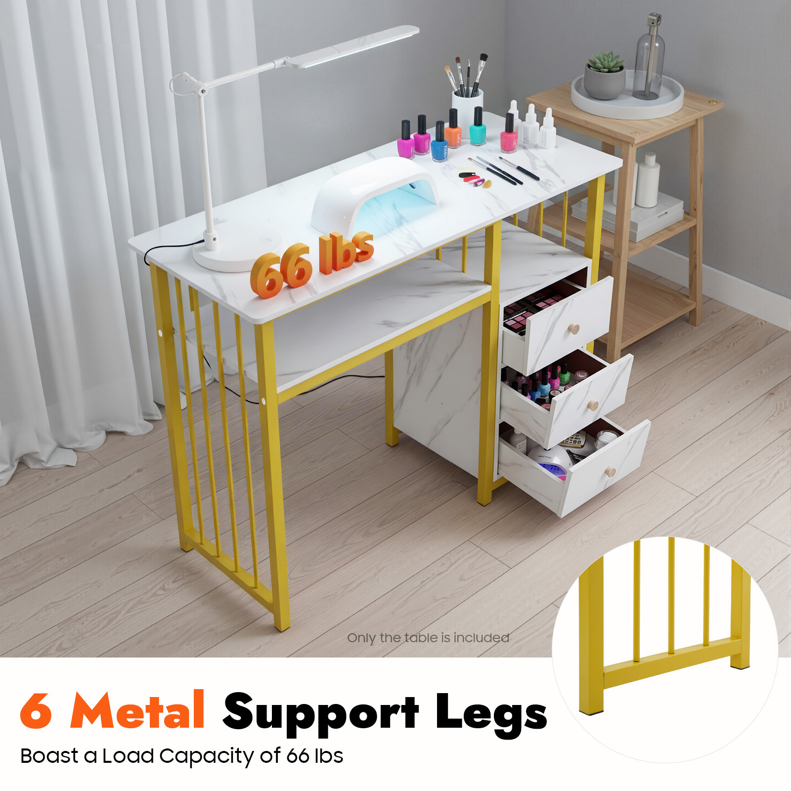 Meja Manikur Tekstur Marmer 10 - Office Furniture For Small Spaces ulasan dan harga