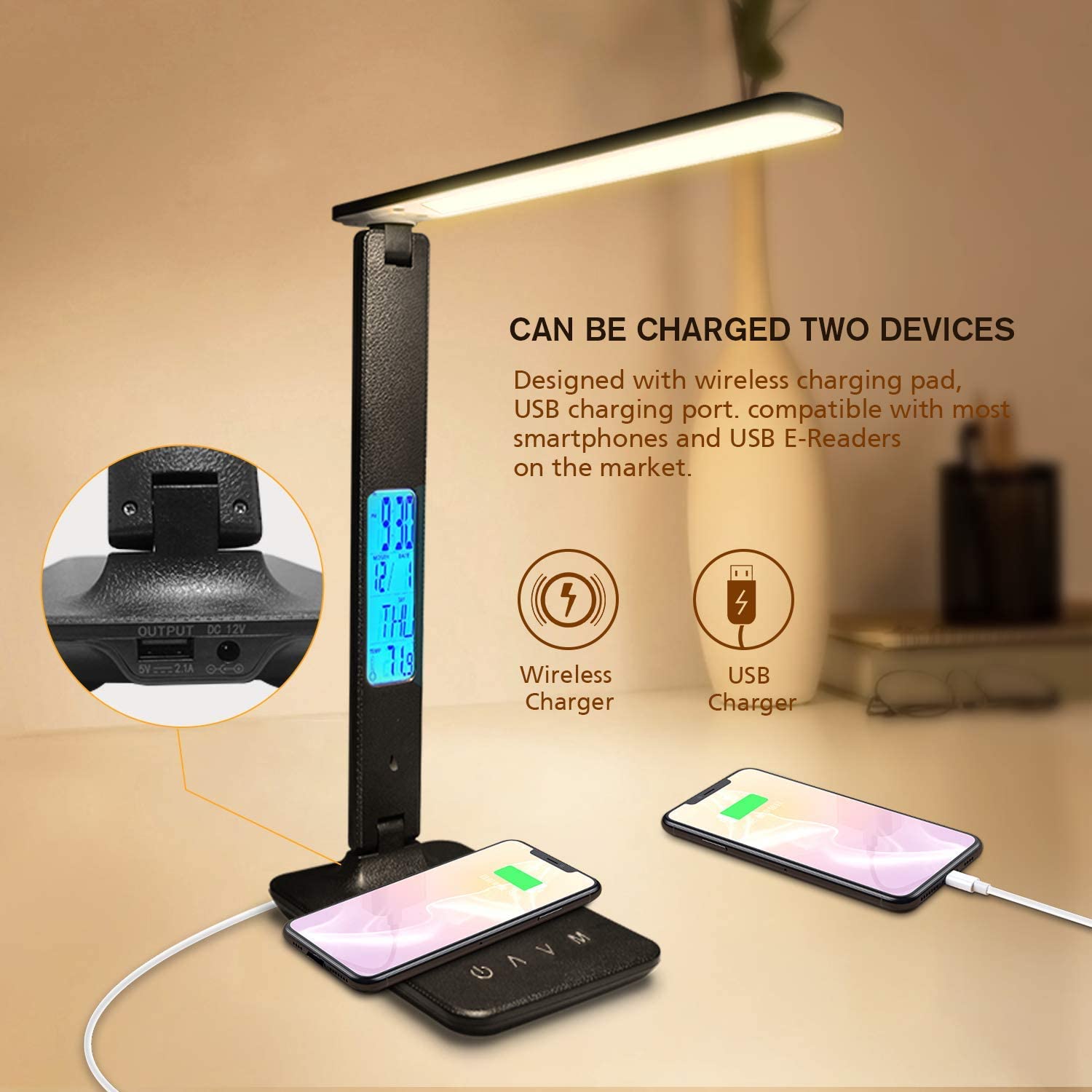 LAOPAO 10W QI Lampu Meja LED P - Work Office Furniture ulasan dan harga