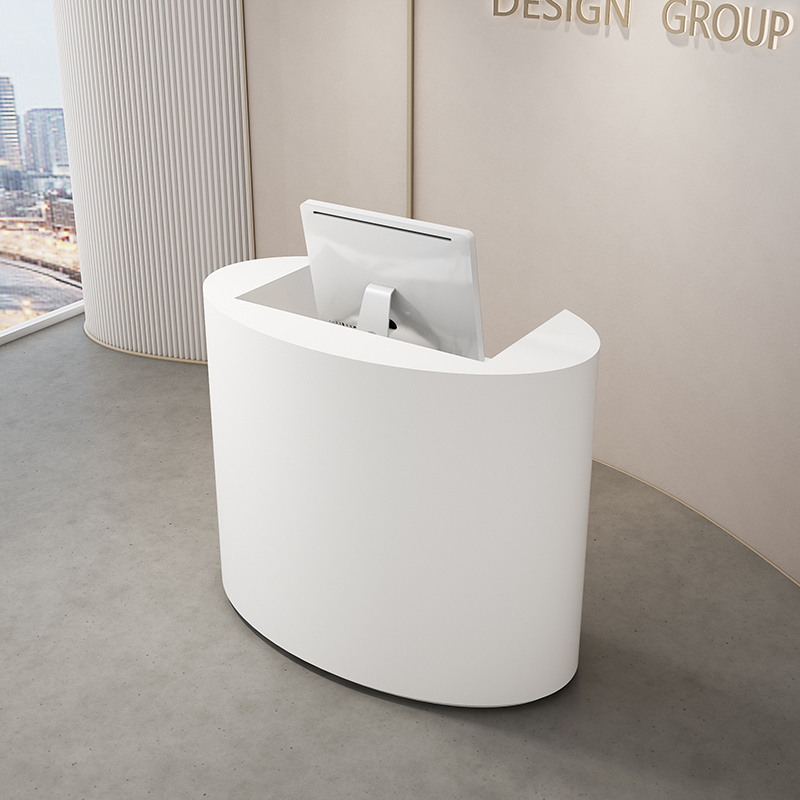 Meja Resepsionis Hemat Ruang U - Office Furniture For Small Spaces ulasan dan harga