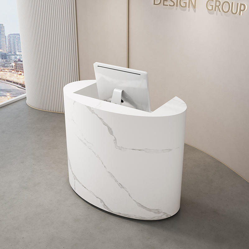 Meja Resepsionis Hemat Ruang U - Office Furniture For Small Spaces ulasan dan harga