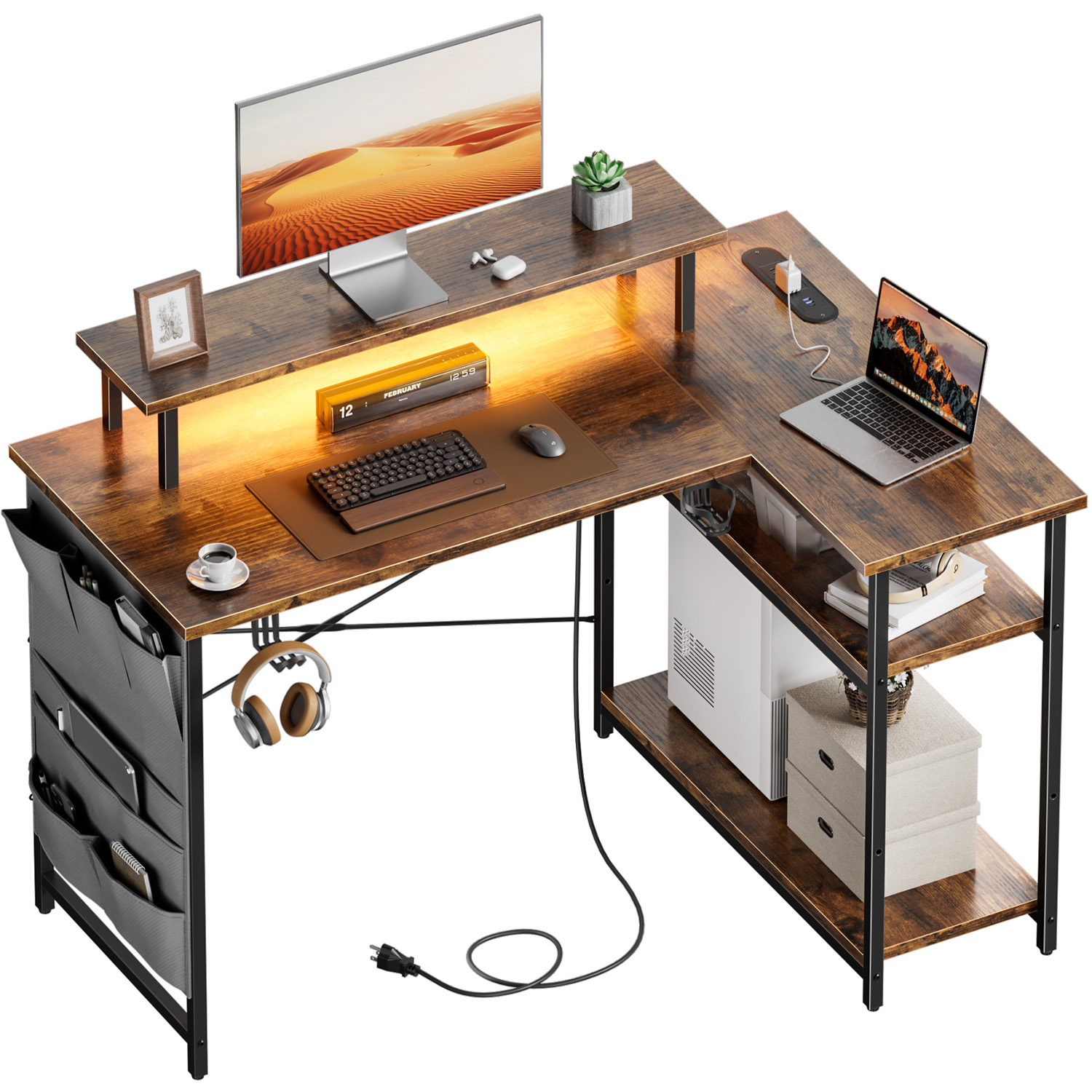 Meja Komputer Bentuk L, Dileng - Office Furniture Outlet ulasan dan harga