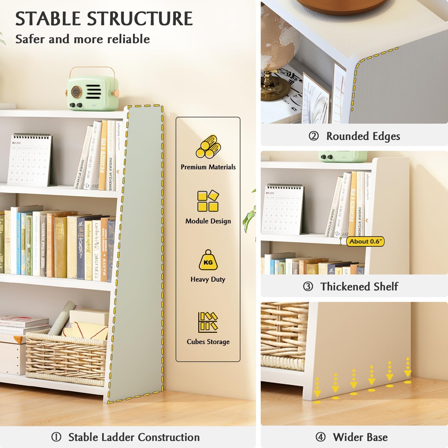 Rak Buku Kayu 3 Tingkat yang D - Office Furniture For Small Spaces ulasan dan harga