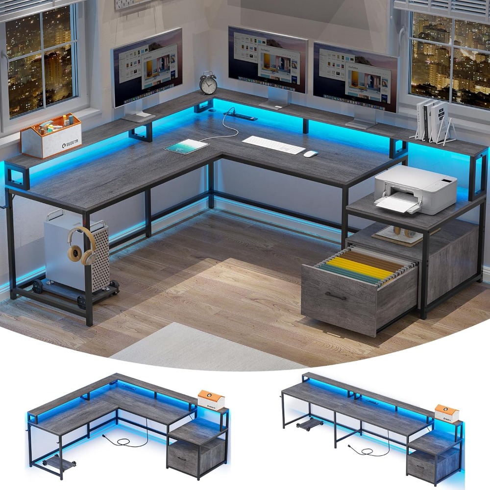 Meja Berbentuk L, Meja Kantor  - Office Furniture Outlet ulasan dan harga